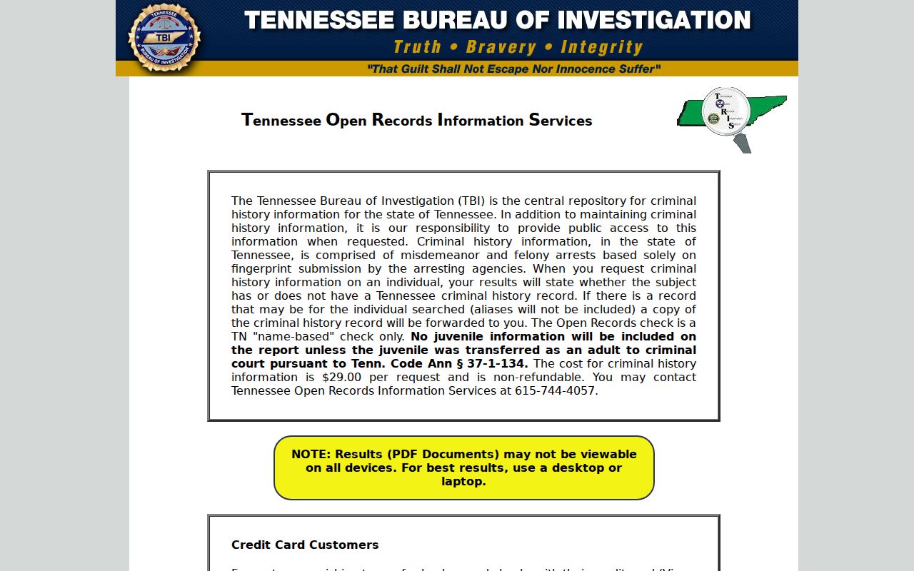 Williamson County criminal history TORIS public search screen